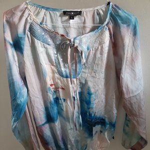 Anna Scott eurXS Peake Sequin Blouse Long Sleeve